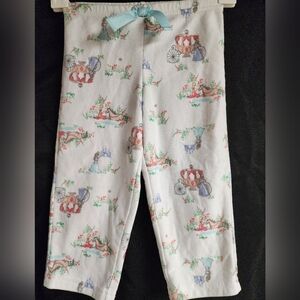 Carter's Kids Pajama Bottoms - White with Carriage Print